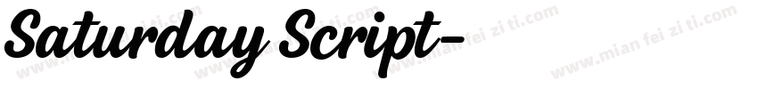 Saturday Script字体转换